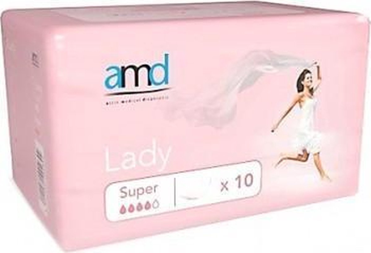Amd Protector Absorbente Femenino Super 10 Unidades Active Medical