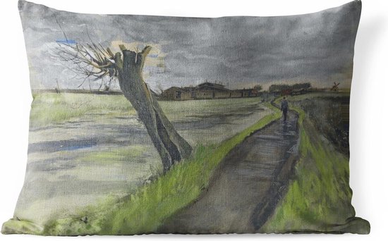 Buitenkussens - Tuin - Knotwilg - Schilderij van Vincent van Gogh - 60x40 cm