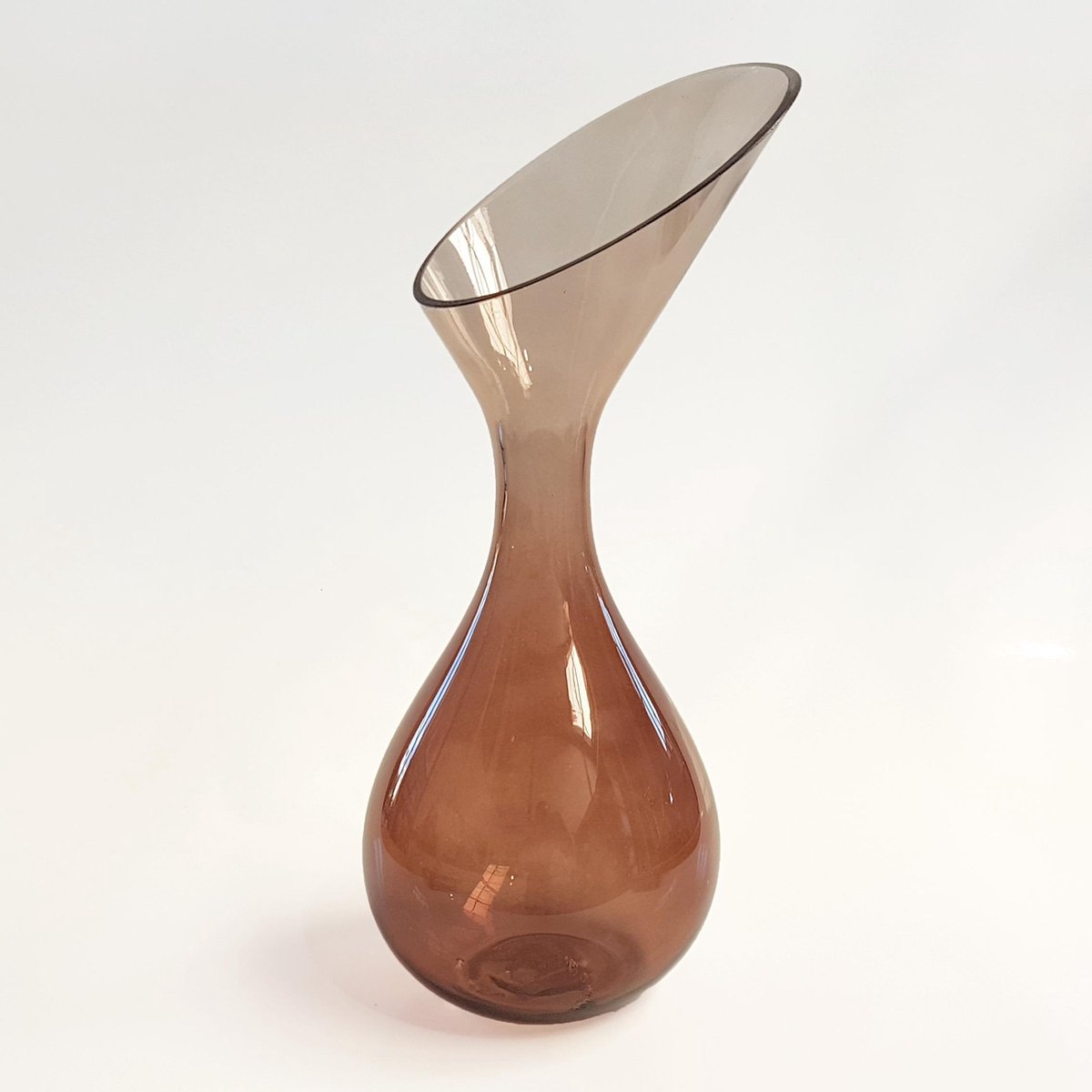 vaas Herley - glas - bruin - 43 cm hoog