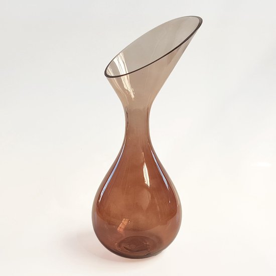 Light & Living - vaas Herley - glas - bruin - 43 cm hoog