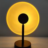 Sunset lamp - tafel projectielamp zonsondergang - USB kabel - geel licht - sfeerverlichting