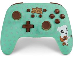 foto van PowerA Officieel gelicentieerde draadloze Nintendo Switch Pro Controller - Animal Crossing: K.K. Slider - Groen