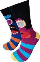 Verjaardag cadeautje voor hem en haar - Rock Muziek Mismatch - Rock sokken - Leuke sokken - Vrolijke sokken - Luckyday Socks - Sokken met tekst - Aparte Sokken - Socks waar je Happ