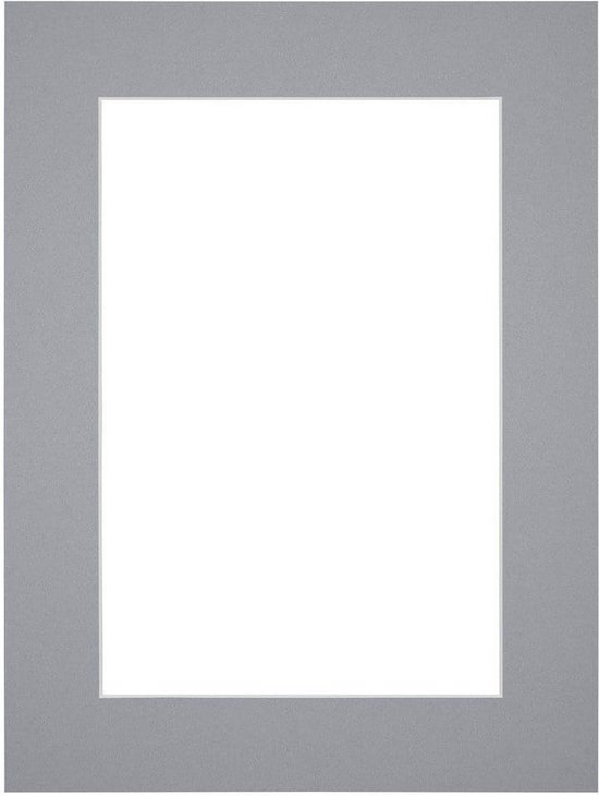 Foto: Passe partout fotomaat 20x30 cm lijstmaat 30x40 cm grijs museumkarton fotolijst niet inbegrepen