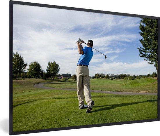 Image encadrée - Un golfeur frappe la balle sur un cadre photo de parcours  de golf... | bol