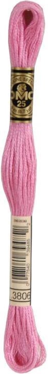 6 stuks DMC Borduurgaren-3806 Rose