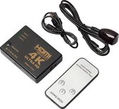 Astilla Products - 3 in 1 HDMI Switch Splitter | 4K & Full HD 3 poort met afstandsbediening en Power Adapter
