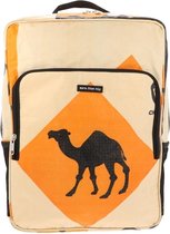 Sac à dos pour ordinateur 15,6 pouces à partir de sacs de ciment recyclé - Trong - orange camel