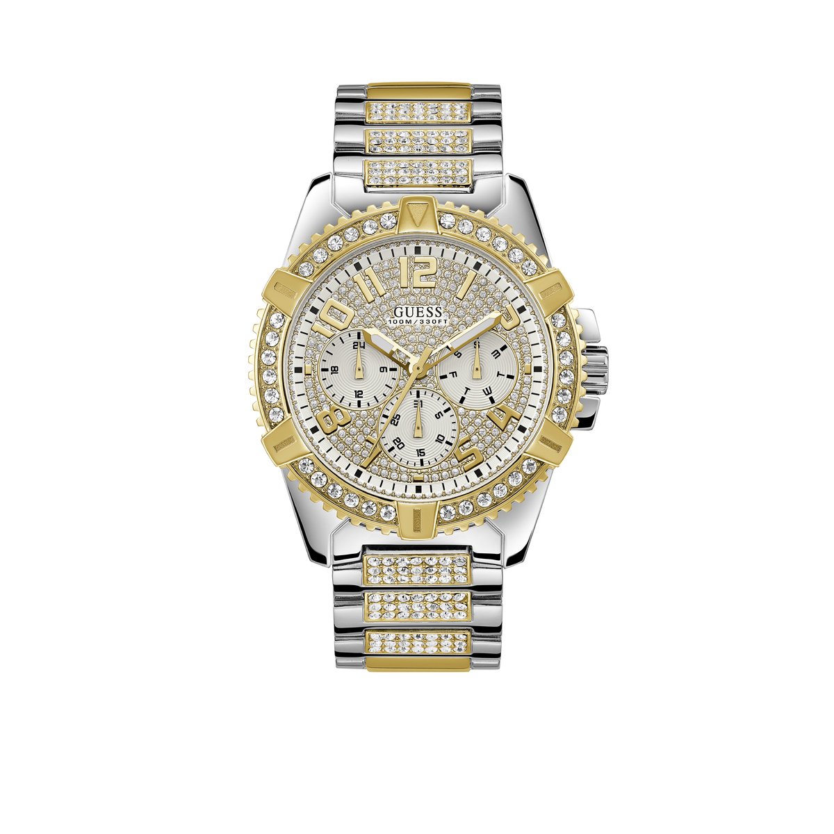 GUESS Watches W0799G4 Roestvrij staal Zilverkleurig- Goudkleurig