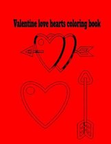 Valentine love hearts coloring book