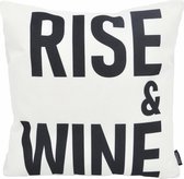 Rise & Wine Kussenhoes | Outdoor / Buiten | Katoen / Polyester | 45 x 45 cm