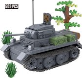 C15 - Duitse Panzerkampfwagen II "Luchs" - 503 onderdelen en 3 mini-figuren - WW2 Bouwstenen