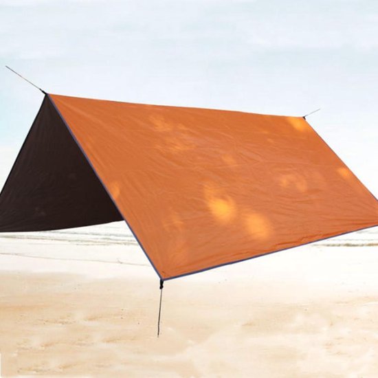 TDR - Outdoor Draagbaar Zonnescherm Met Opbergtas - Waterdicht-SPF - Tarps voor Kamperen300 * 300cm - 3-4Personen - Orange van TDR — afbeelding 5
