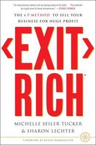 Boekomslag van "Exit Rich" met rode tekst op een witte achtergrond. De titel "EXIT RICH" is groot en centraal geplaatst.