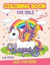 UNICORNS Coloring Book for Girls Ages 4 - 8: BONUS