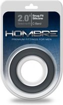 Hombre Snug-Fit Silicone C-Band - Charcoal - Cock Rings