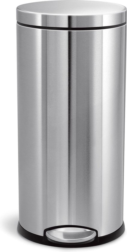 Simplehuman Round Step Prullenbak - 30 l - Mat-RVS