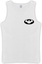Witte Tanktop met “  Power Badman " print size L