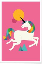 JUNIQE - Poster To Be A Unicorn -40x60 /Kleurrijk
