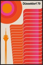 JUNIQE - Poster in kunststof lijst Vintage Düsseldorf 79 -20x30