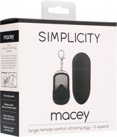 MACEY remote control vibrating egg - Black