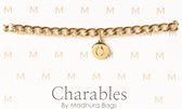 Charables by Madhura Bags Armband Elegance Goud – Waterproof – Hypoallergeen – RVS - Naamletter O