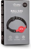 Ball gag met bal van PVC - rood