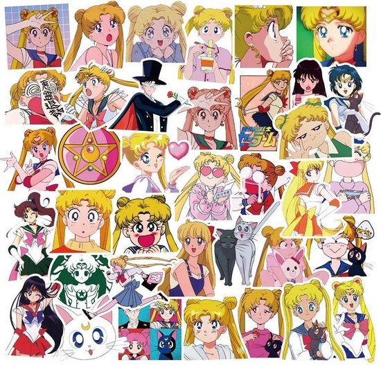 Sailor moon - autocollants de lune Sailor - 50 pièces - Sailor Moon Manga -  Sailor... | bol