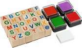 Moore Premium Wooden Alphabet Stamp Set - ABC Stempelset - 34 delig