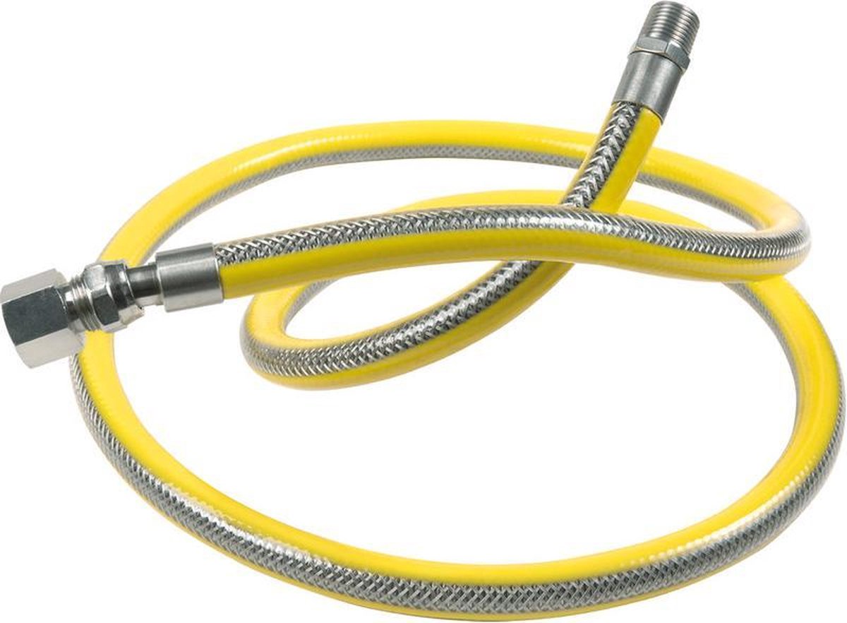 Inox gasflexibel EN14800  1/2" MF  50cm