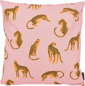 Pink Leopard Kussenhoes | Outdoor / Buiten | Katoen / Polyester | 45 x 45 cm