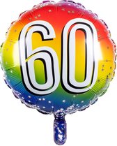 Boland - Folieballon cijfer(45 cm) 60 - Multi - Cijfer ballon