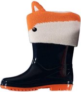 Xq Footwear Regenlaarzen Junior Rubber Zwart/oranje Maat 26
