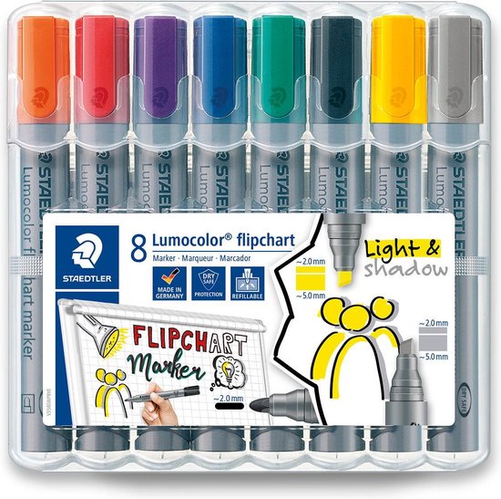 STAEDTLER Lumocolor flipchart marker - Box 8 st