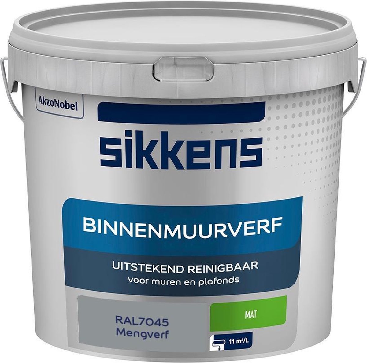 Sikkens Binnenmuurverf Muurverf Mengkleur Mat RAL7045 5L
