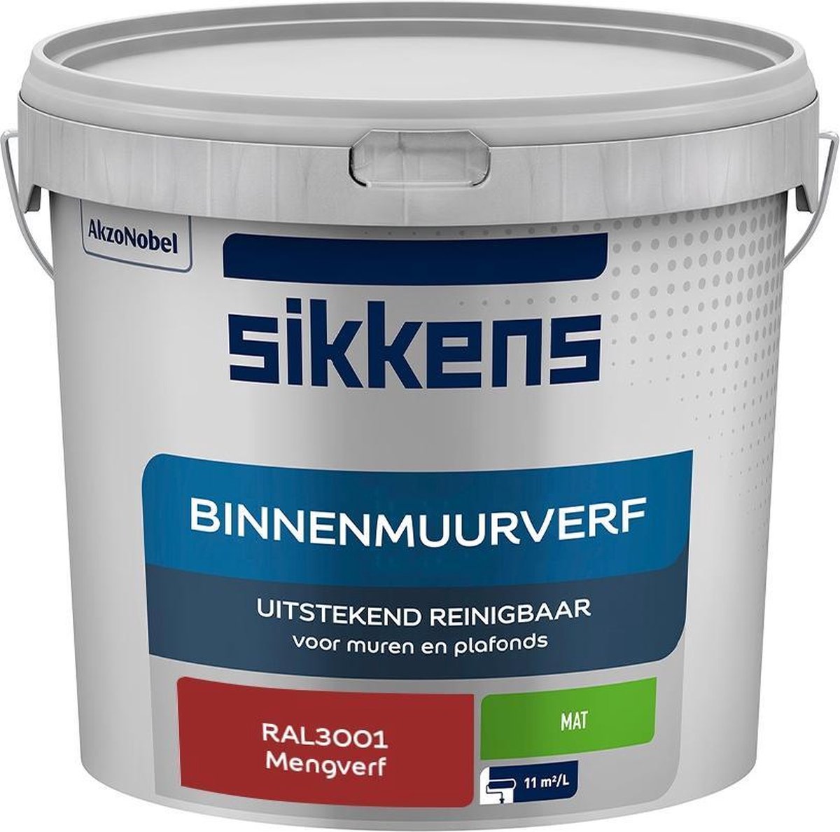 Sikkens Binnenmuurverf Muurverf Mengkleur Mat RAL3001 5L