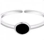 Ring- Zilver- Onyx- steen-zwart-verstelbaar-Charme Bijoux