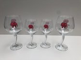 set van 4 (2x33 en 2x25cl) delirium glazen bierglazen bierglas "slurf"