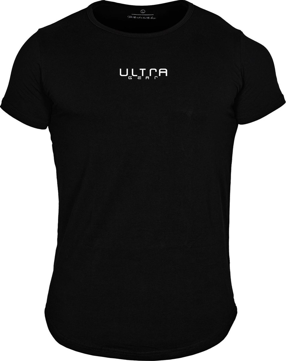 ULTRA GEAR T-shirt | Sportshirt | Fitnessshirt | Ronde hals | Zwart | Maat L