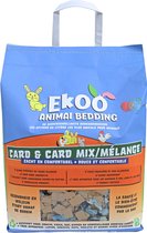 Couvre-sol - Ekoo Animal Bedding carte et mélange de cartes - morceaux de karton - 25 litres