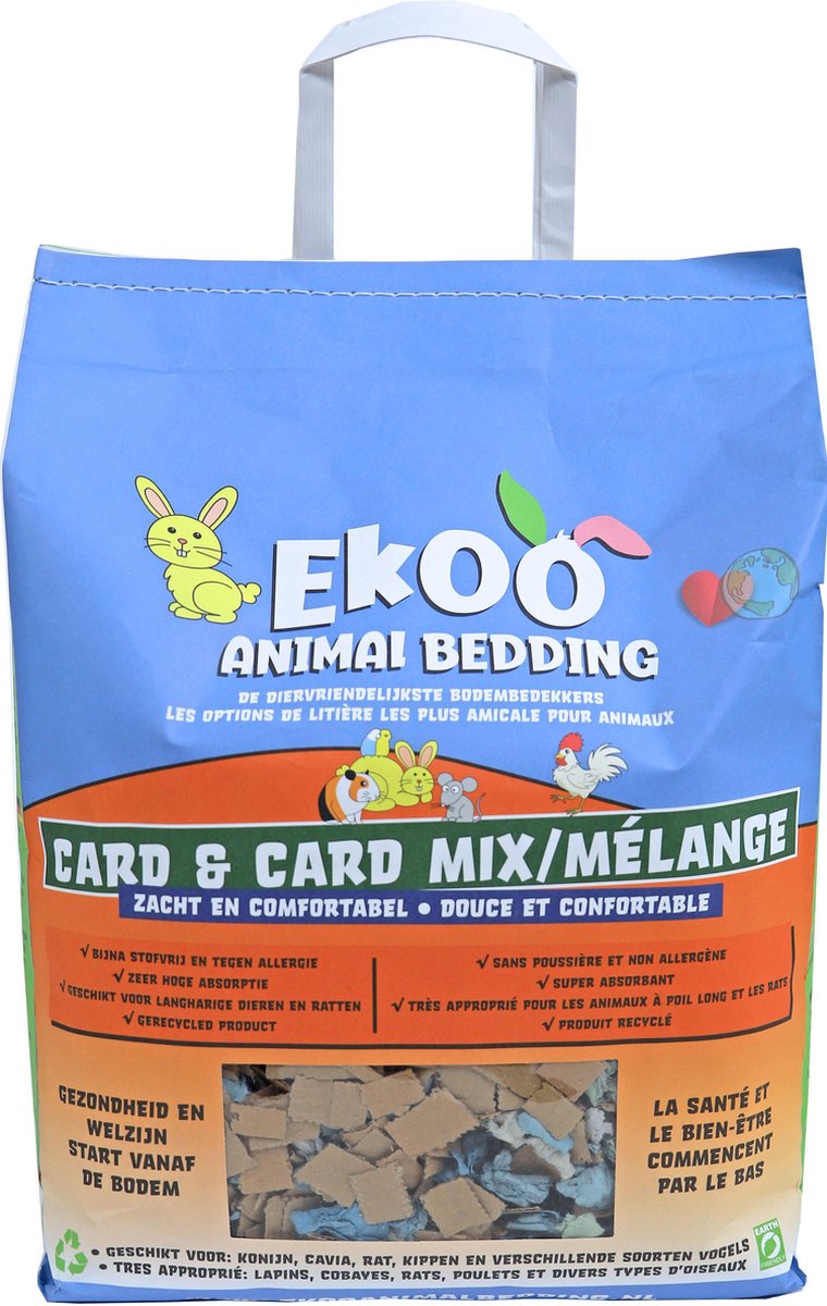Bodembedekker Ekoo Animal Bedding card and card mix stukjes karton