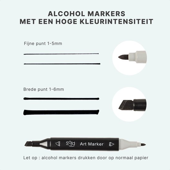 Stiften - Twinmarkers - Dual-Tip markers - Markeerstiften Alcohol - 80 stuks