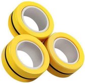Set magneetringen - fidget toy - stressringen - geel