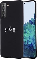 iMoshion Design voor de Samsung Galaxy S21 hoesje - Fuck Off - Zwart