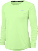 Nike Miler Sportshirt - Maat S  - Vrouwen - neongeel