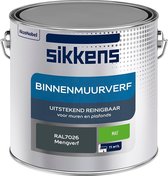 Sikkens - Binnenmuurverf - Muurverf - Mengkleur - Mat - RAL7026 - 2.5L