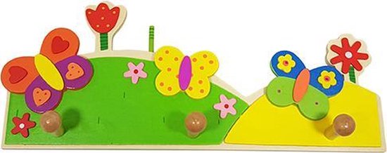 Playwood - Houten muziekdoos dansende prinses roze en een Kinderkapstok vlinder U krijgt 2 artikelen geleverd voor de prijs van 1 van PlayWood — afbeelding 3