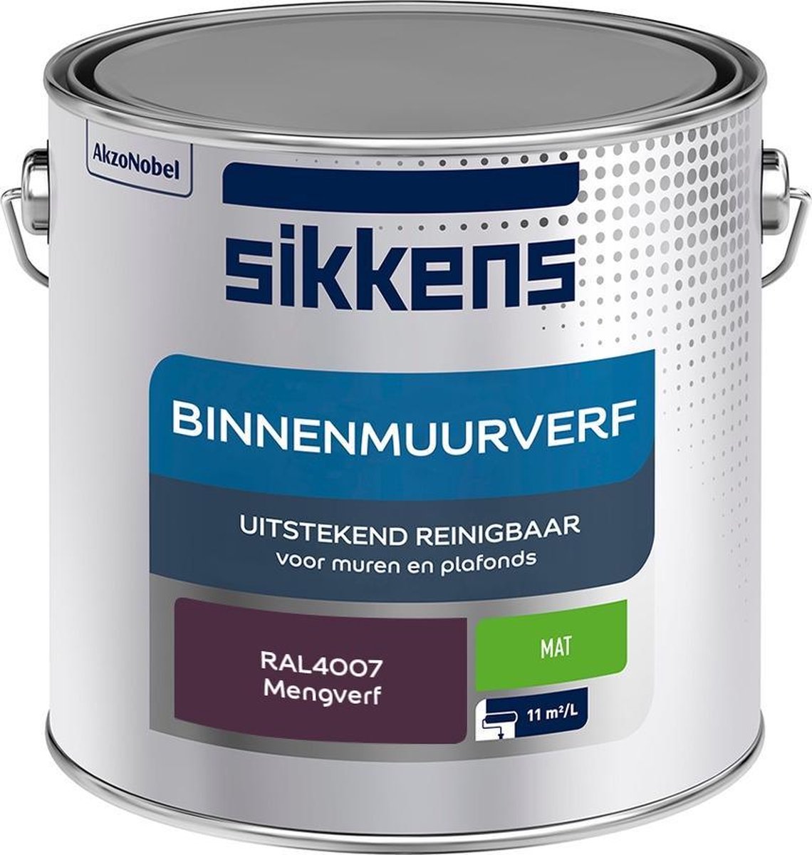 Sikkens Binnenmuurverf Muurverf Mengkleur Mat RAL4007 2.5L