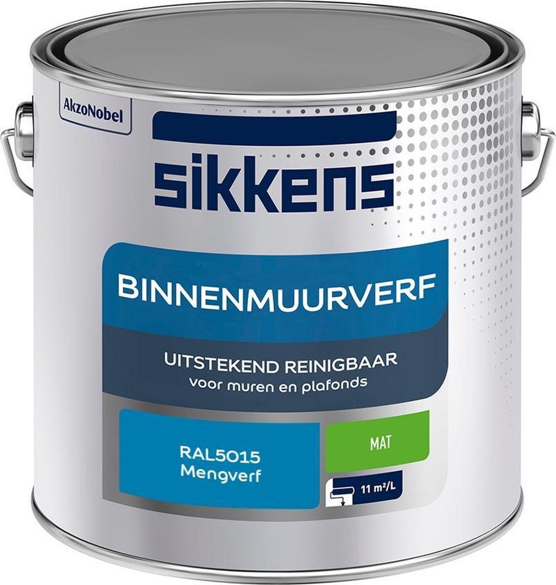 Sikkens Binnenmuurverf Muurverf Mengkleur Mat RAL5015 2.5L