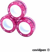 De nieuwste glitter roze magnetische ringen - Fidget toys